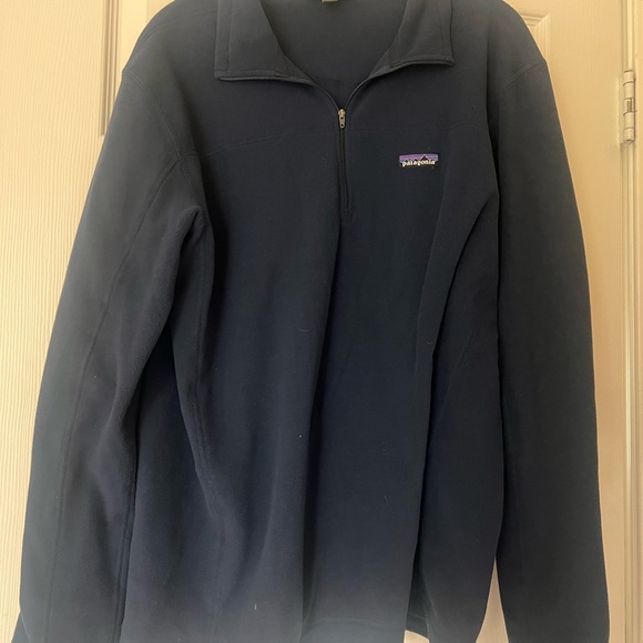 Patagonia Men's Deep Blue Zip-Up Sweater - Picture 1 of 4